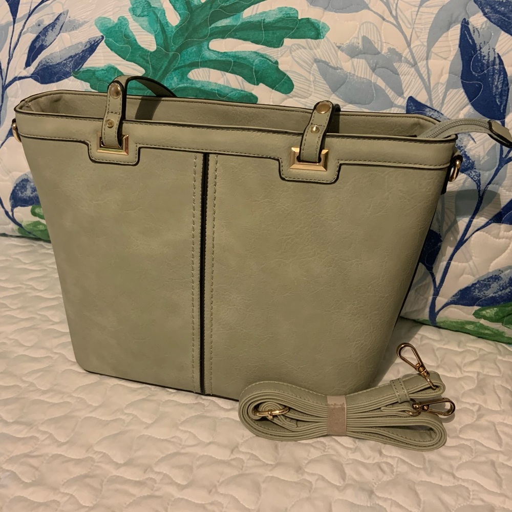 Brand new sage green tote travel bag
